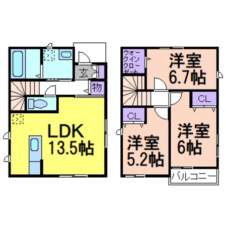 エステルハウスの物件間取画像